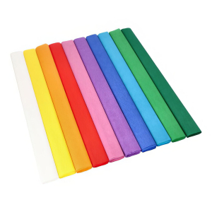 Krepppapier 2,5m x 50cm auf Rolle für dekorative Gastro-Einsätze, 10 Rollen