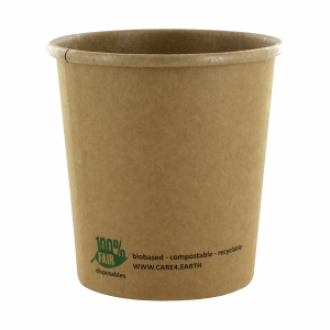PAPSTAR Suppenbecher aus Pappe, rund, 470 ml, braun, 25 Stk.