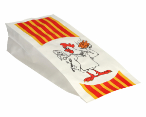 PAPSTAR Grillhähnchen Hähnchenbeutel Papier HDPE-Einlage 24x10,5x5,5cm, 100 stk.