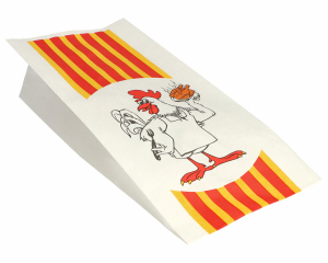PAPSTAR Grillhähnchen Hähnchenbeutel Papier HDPE-Einlage 28x13x8cm, 100 stk.