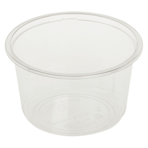 Feinkostbecher transparent aus Kunststoff (PLA) 500 ml Ø 12,1 cm, 50 Stk.
