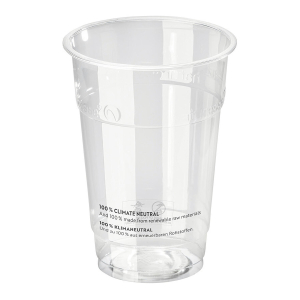 Trinkbecher 200 ml mit Eichstrich Ø 76 mm aus PLA, 50 Stk.