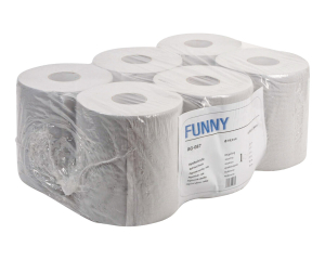 Papierhandtuchrolle MIDI 20cm für Innen und Außenabwicklung 1 lagig, 6 Rollen