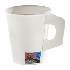 Henkelbecher Kaffeebecher weiß, Pappe beschichtet, 180 ml, 80 Stk.