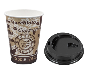 Kaffeebecher Premium mit Deckel, 'Coffee to go', Pappe besch., 250 ml, 75 Stk.