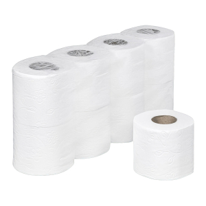 Ecoline Toilettenpapier 3-lagig aus Zellstoff 250 Blatt 9,6x11 cm, 56 Rollen