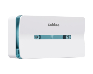 Satino Jumbo Doppelrollen-Toilettenpapierspender Centerfeed mit Innenabwicklung, CF2, weiß