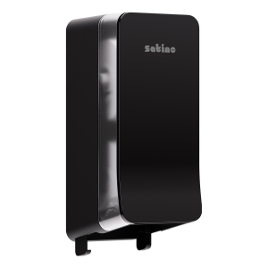 Satino System Doppelrollen Toilettenpapierspender JT3 System schwarz