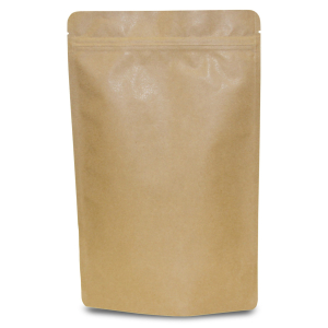 Standbodenbeutel Kraftpapier braun High Barrier mit Alubeschichtung 85x145x50mm, 100ml, 100 Stk.