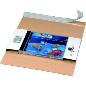 CD-Jewel-Mailer DIN Lang 225x125mm mit Fenster links | Selbstklebeverschluss & Aufreißfaden für 1 CD / DVD mit Hülle