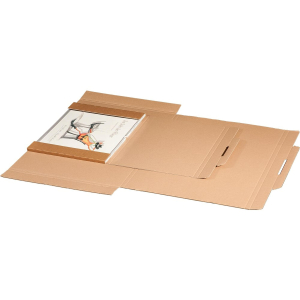 Kalenderverpackungen 800x600mm bis 30mm Höhe mit Steckverschluss zum Wiederverschließen braun