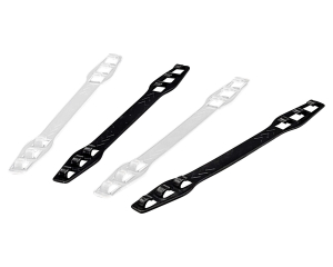 Maskenhalter Maskenbandverlängerung 3-stufig verstellbar weiß schwarz, 4 Stk.