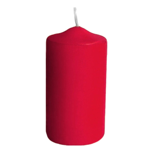 Stumpenkerze Ø 60 x 120 mm, 30 Stunden Brenndauer, rot