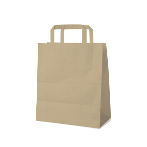 Papiertragetaschen 28 x 22 x 10 cm mit EAN-Code braun, 250 Stk.