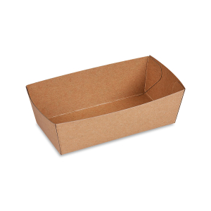 Snackschalen kraft braun m. Fettbarriere 13,5x11x4,5cm 500ml, 100 Stk.