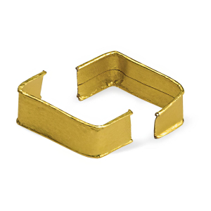 VerschlussClips U-Form Beutelverschlüsse 33 x 8 mm Gold PAP/FE, 1000 Stk.
