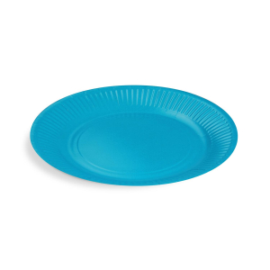 Pappteller Partyteller FSC Mix rund Ø23cm fettdicht blau, 10 Stk.