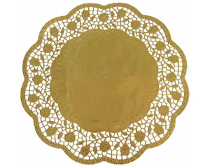 Deko-Tortenspitzen rund gold Ø 30 cm, 4 Stk.