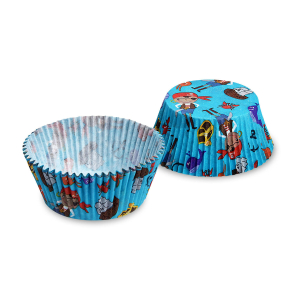 Muffinkapseln Gebäckkapseln Pirat blau Ø 50 x 30 mm, 40 Stk.