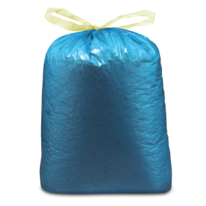Müllsäcke mit Zugband 120 Liter 70 x 100 cm LDPE blau, 10 Stk.