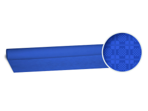 Damasttischdecke Tischtuch aus Papier, gerollt 1,20m x 8m, blau