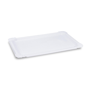 Pappteller aus Frischfaser 19 x 33 cm fettdicht weiß, 125 Stk.