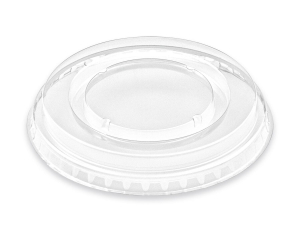 Deckel ohne Öffnung flach PET für Eis- Früchtebecher Smoothies Ø95mm, 50 Stk.