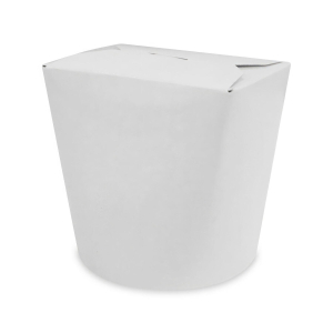 Food Box Take Away Box 100x88x95mm 750ml aus Vollpappe beschichtet weiß, 50 Stk.