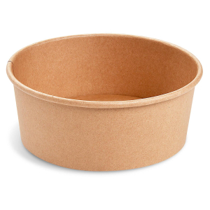 Salatschalen Feinkostschalen braun aus Pappe mit PE beschichtet 750ml Ø150mm, 50 Stk.
