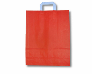 Papiertragetaschen aus Kraftpapier 320+120x400mm rot, 250 Stk.