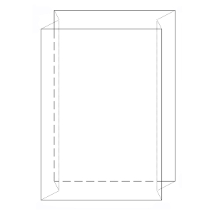 Seitenfaltensack 350x150x1100 mm, hoch transparent, 70my